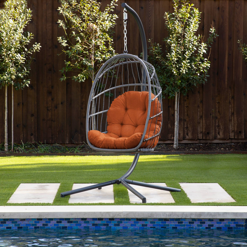 Humble + Haute Sunbrella Egg Chair Cushion (Cushion Only) - 27 x 44 x 4 Inches - Canvas Rust