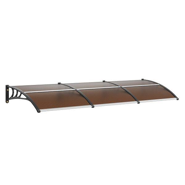 VEVOR Window Door Awning Canopy 120"x 40", UPF 50+ Polycarbonate Entry Door Outdoor Window Awning Exterior, Front Door Overhang Awning for Sun