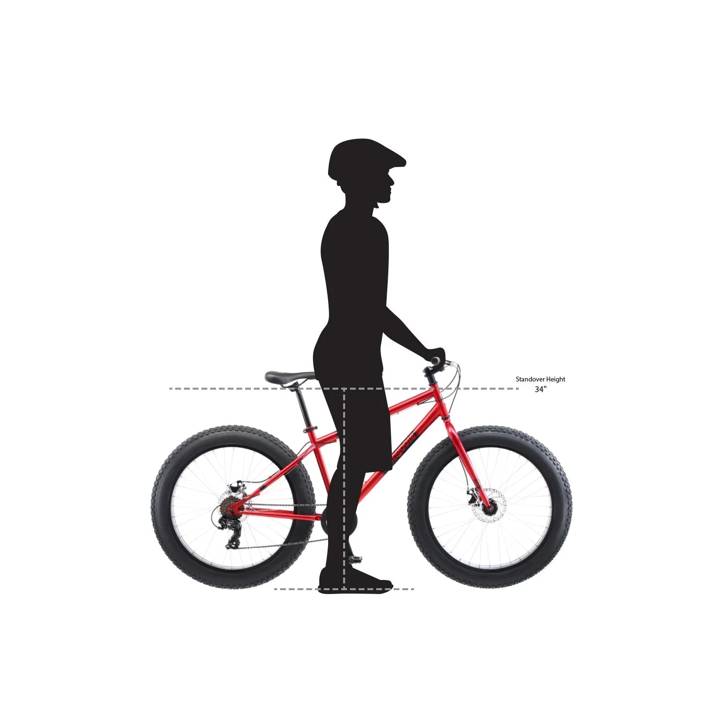 Mongoose Dolomite Adult Fat Tire Mountain Bike, 26 - Inch Wheel, Red