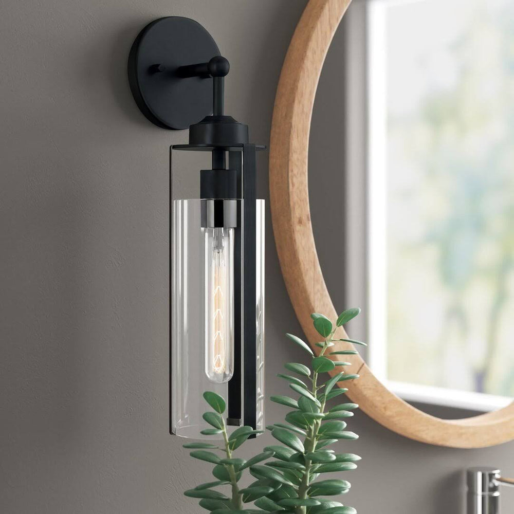 Keziah 1-Light Dimmable Bath Sconce Zipcode Design Finish Matte Black